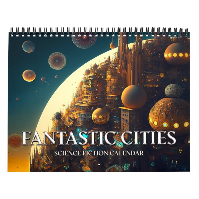 Kalendern 2026 för städer i Science fiction Kalender (Omslag)