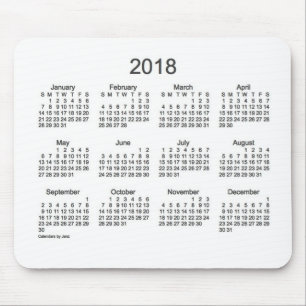 Kalendern för kol 2018 och vitvid den Janz musen Musmatta