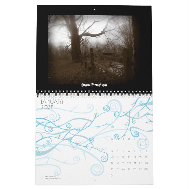 Kalendern för övergiven Ställe 2010 Kalender (Jan 2027)