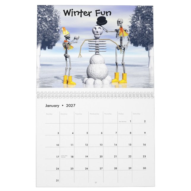 Kalendern för Skeletonians nr. 2 Kalender (Jan 2027)