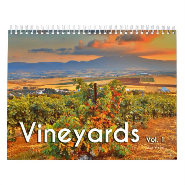 Kalendern för Vin-väggen - Vinodlingar, Vol.1 Kalender (Omslag)