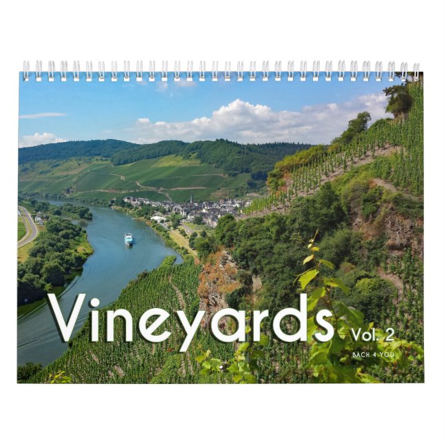 Kalendern för Vin-väggen - Vinyards, vol. 2 Kalender (Omslag)
