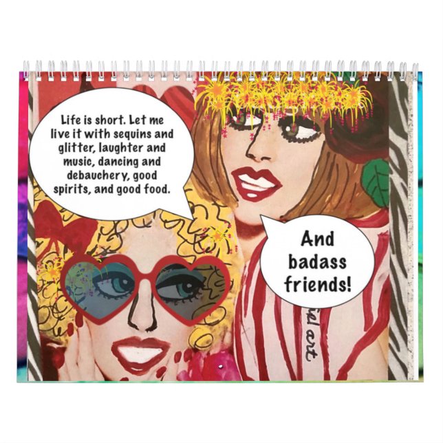 KALENDERN FYLLD MED BAD GIRL ART KALENDER (Omslag)