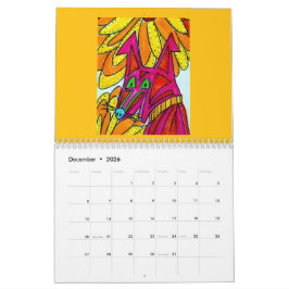 Kalendern med färgglada hundar kalender