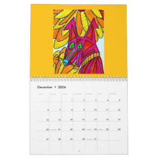 Kalendern med färgglada hundar kalender