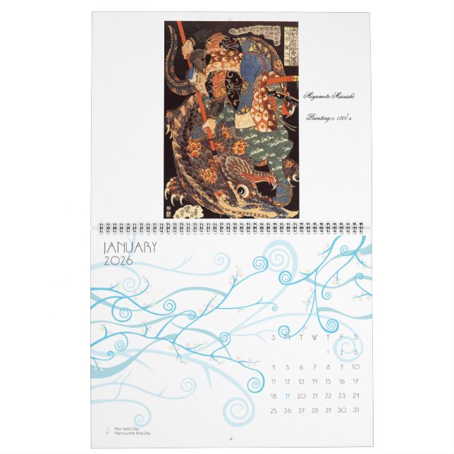 Kalendern Miyamoto Musashi Kalender (Jan 2026)