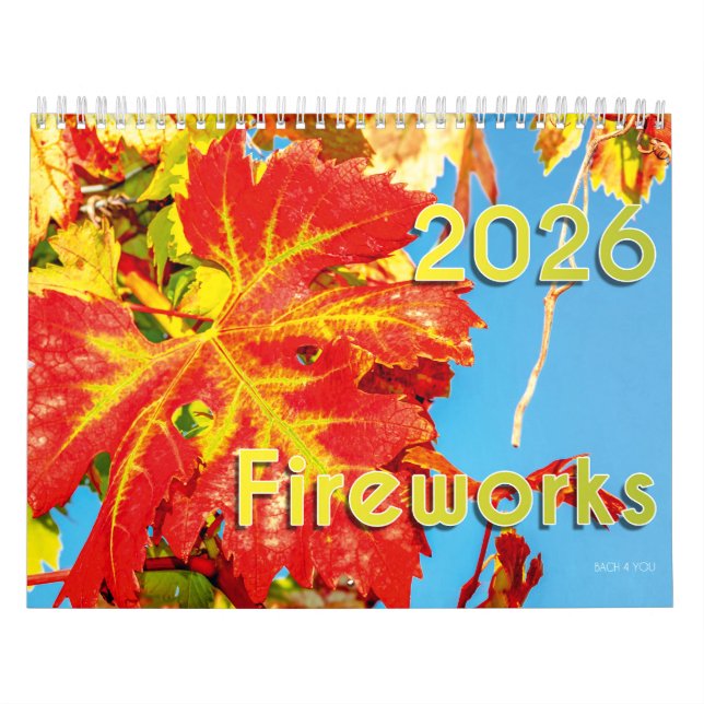 Kalendern Vin 2026 - Fireworks Kalender (Omslag)