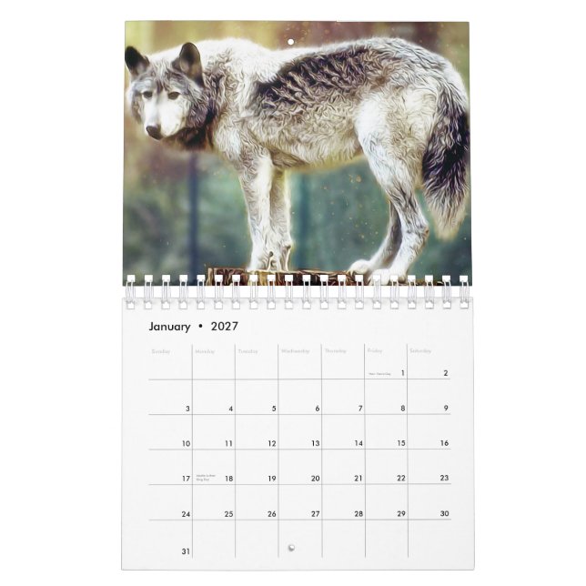 Kalenderns varg kalender (Jan 2027)