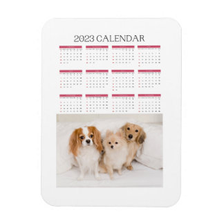 kalendrier 2023 mignon-chiens magnet