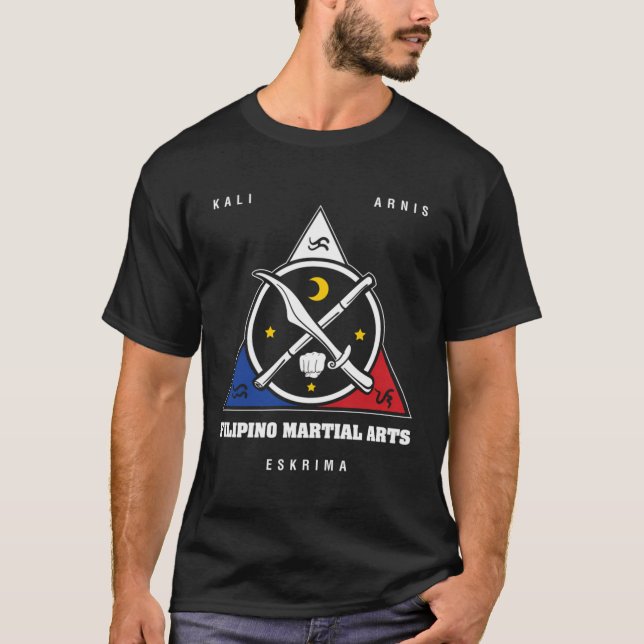 Kali Arnis Filipino Martial Arts Culture T Shirt (Framsida)