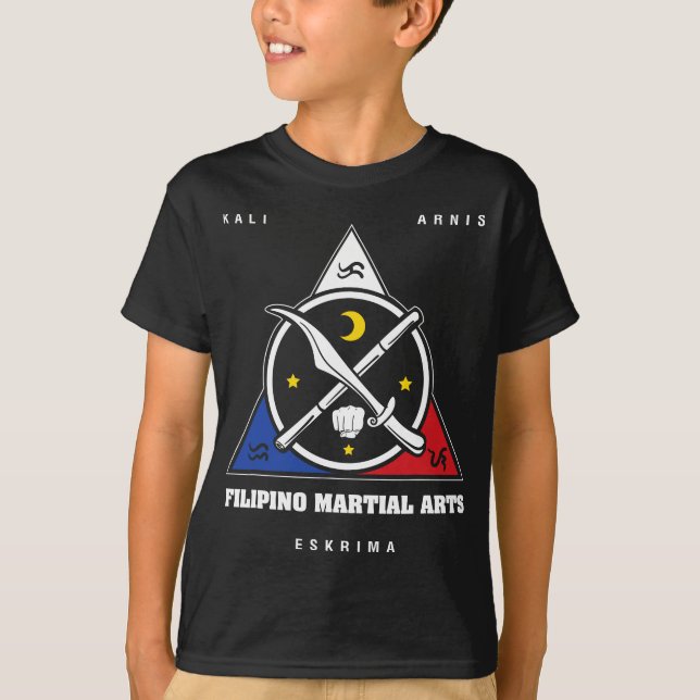 Kali Arnis Filipino Martial Arts Culture T Shirt (Framsida)