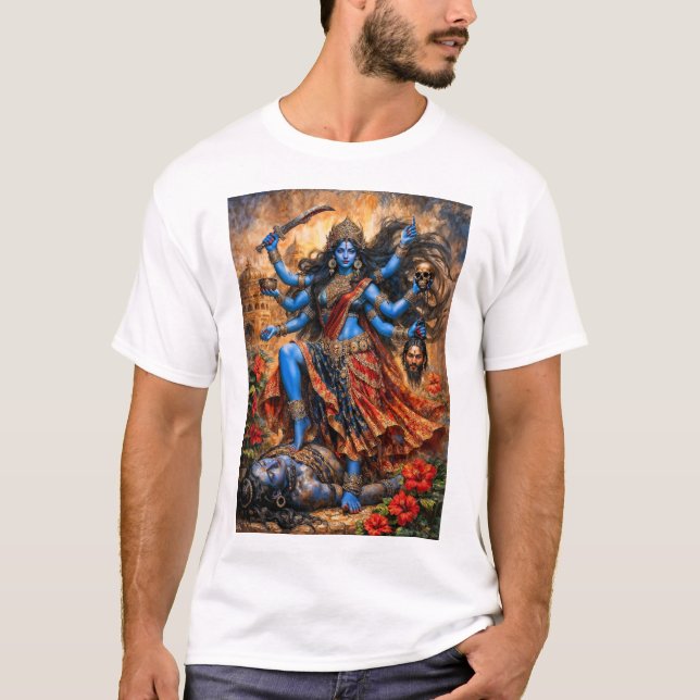 Kali dansar på Shiva T Shirt (Framsida)