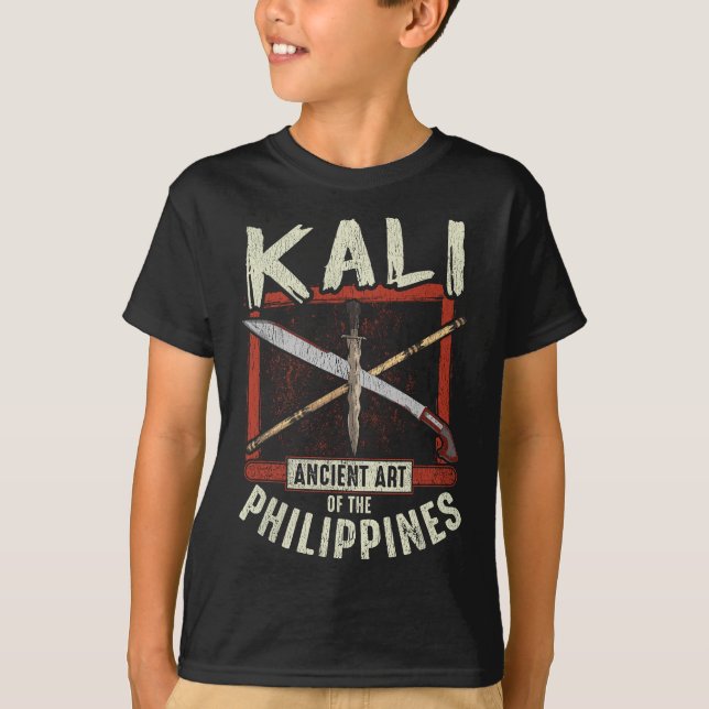 Kali Eskrima Arnis Filipino Martial Arts T Shirt (Framsida)