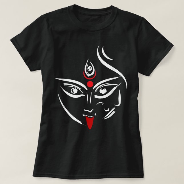 Kali Goddess Gudom India Hindu yoga Puja Ka T Shirt (Design framsida)