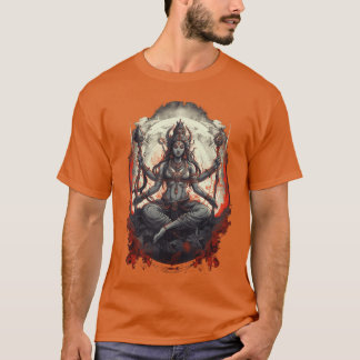 Kali Gudinnan för Döden och Domedagen Hindu Yoga W T Shirt
