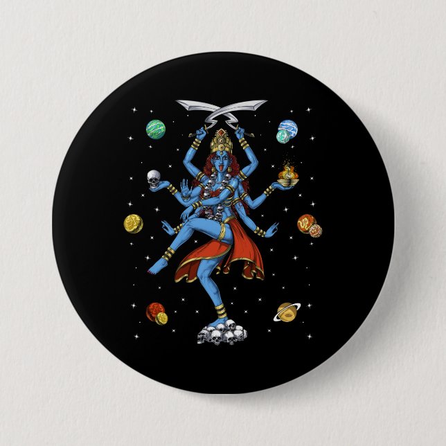 Kali Hindu Goddess Knapp (Framsida)