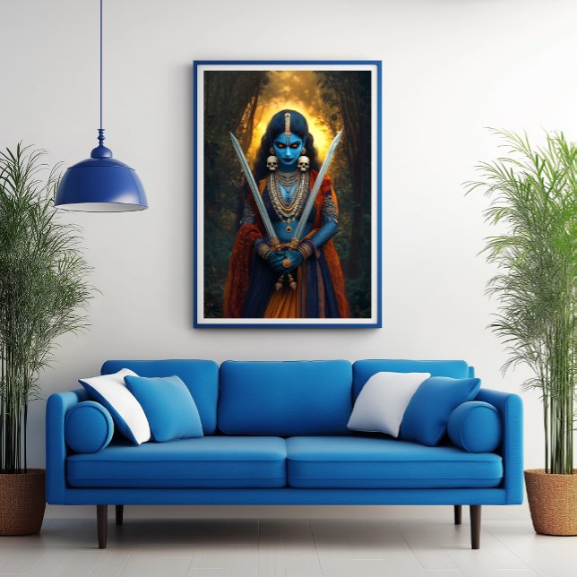 Kali Hindu Goddess Porträtt Painting Mörk Fantasy Poster (Skapare uppladdad)