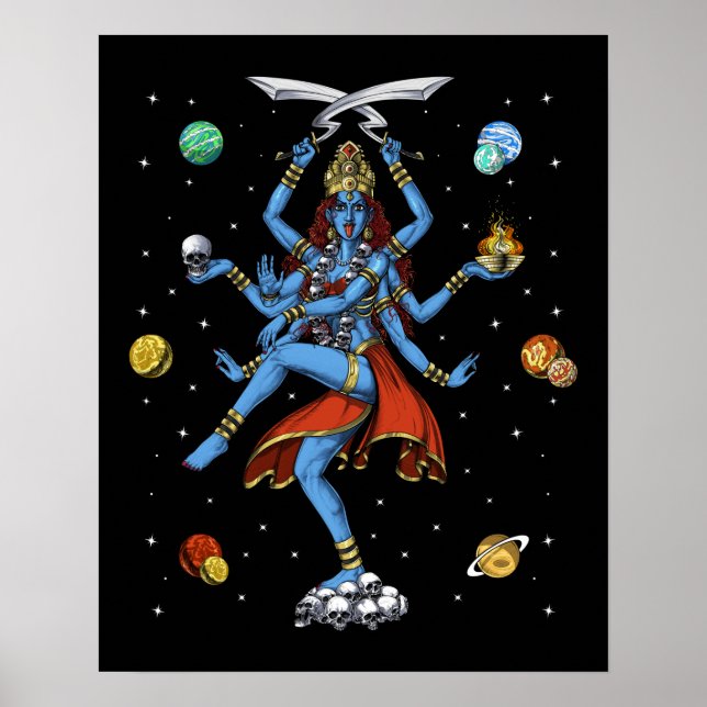 Kali Hindu Goddess Poster (Framsidan)