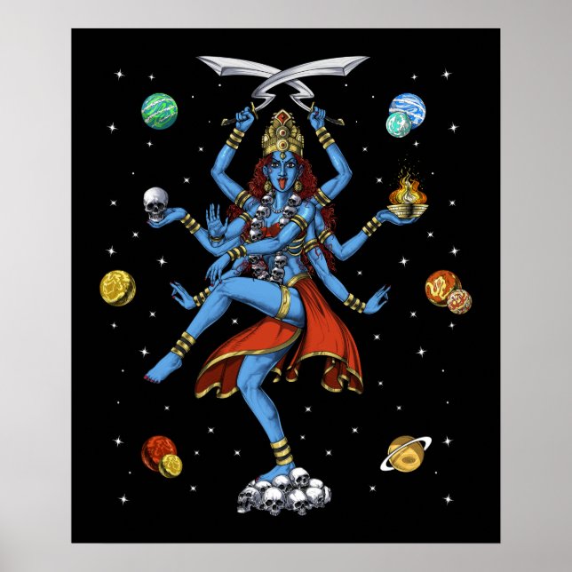 Kali Hindu Goddess Poster (Framsidan)