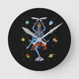 Kali Hindu Goddess Rund Klocka