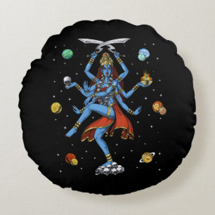 Kali Hindu Goddess Rund Kudde