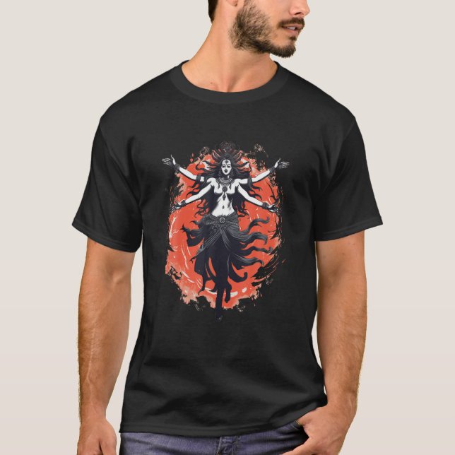 Kali Hindu Goddess T Shirt (Framsida)