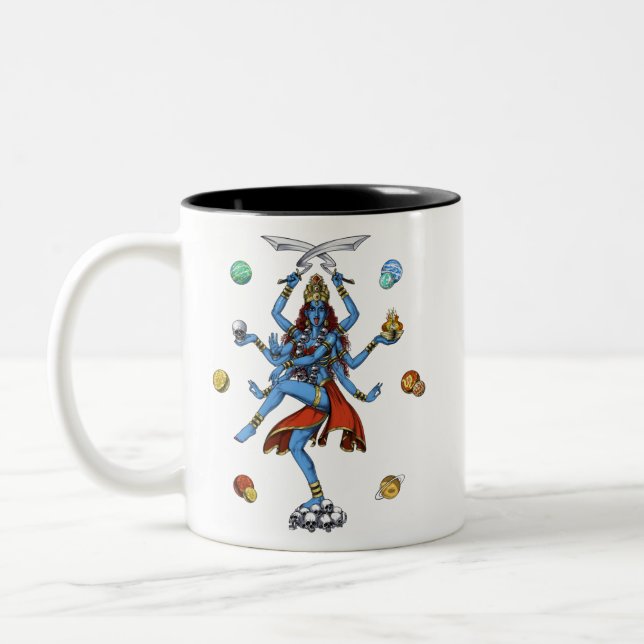Kali Hindu Goddess Två-Tonad Mugg (Vänster)