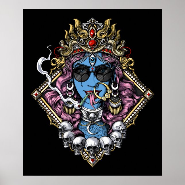 Kali Hinduism Goddess Poster (Framsidan)