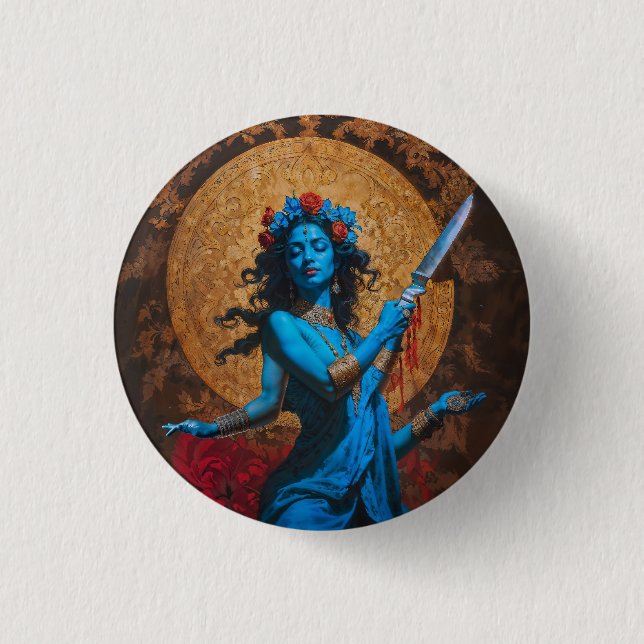 Kali, tidens milda moder knapp (Framsida)
