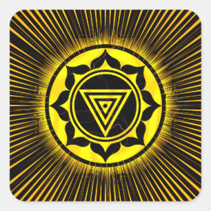 Kali Yantra Golden Stiga upp Pen Fyrkantigt Klistermärke