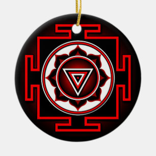 Kali Yantra Julgransprydnad Keramik