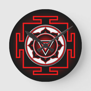 Kali Yantra Rund Klocka