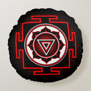 Kali Yantra Rund Kudde