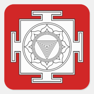 Kali Yantra Stickers Fyrkantigt Klistermärke