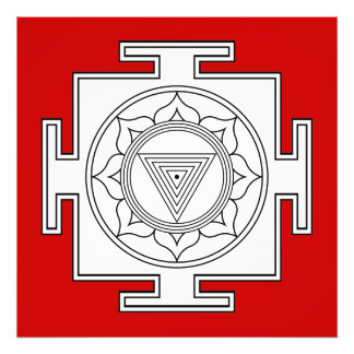 Kali Yantra-utskrift (många-storlek) Fototryck