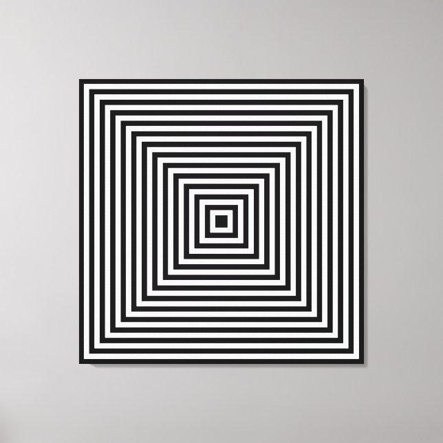 Kalidascope svart, vitt rum canvastryck (Framsida)