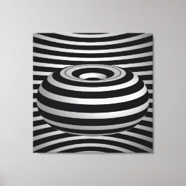 Kalidascope svart, vitt rum canvastryck