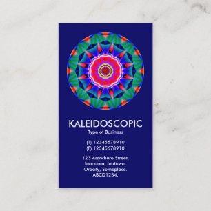 Kaliedoscopic Mandala - Mörk blått Visitkort
