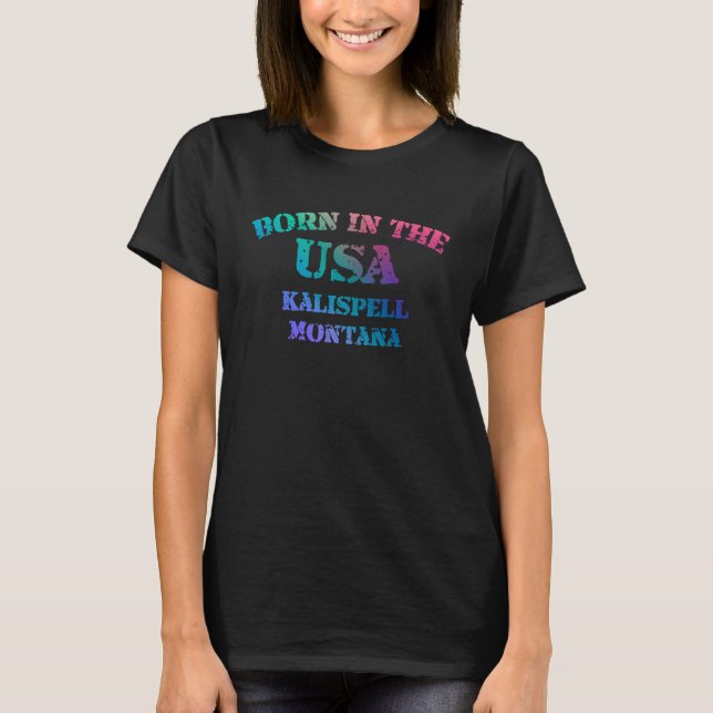 Kaliformel Montana, nödsakad design T Shirt (Framsida)