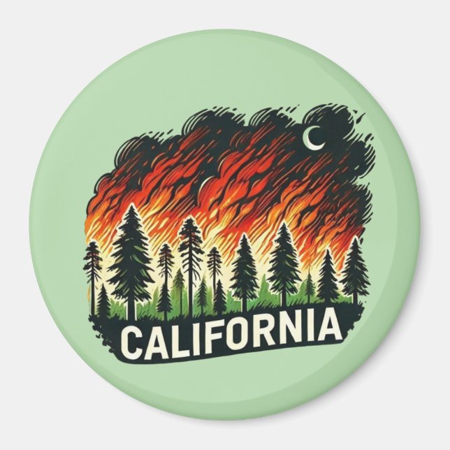 KALIFORNIA BRRE-nyckelkedja Magnet (Framsidan)