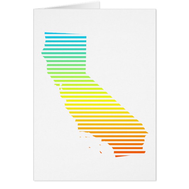 Kalifornia-fyllning Hälsningskort (Framsidan)