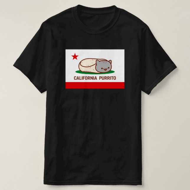 KALIFORNIA PURRITO - Lustigt katt Burrito T Shirt (Design framsida)