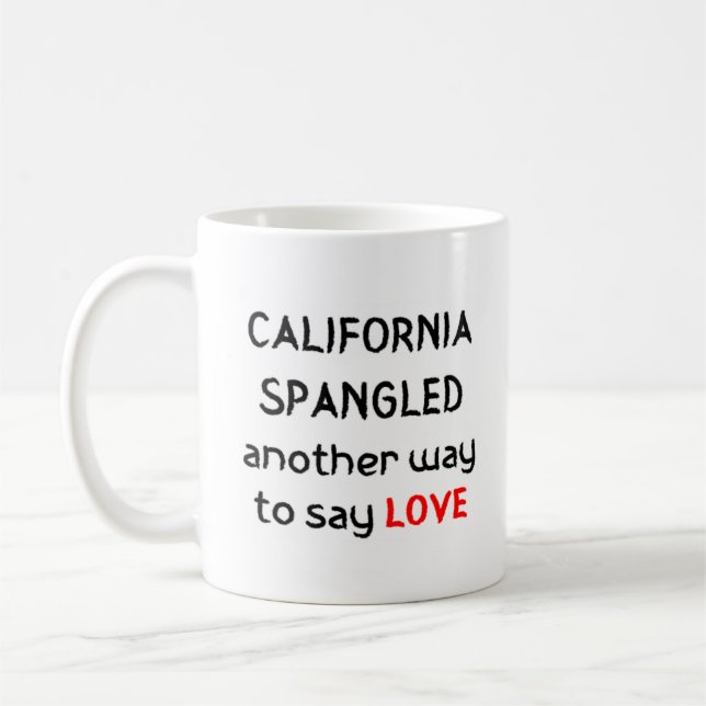 Kalifornia spängad kärlek-kaffe mugg (Vänster)