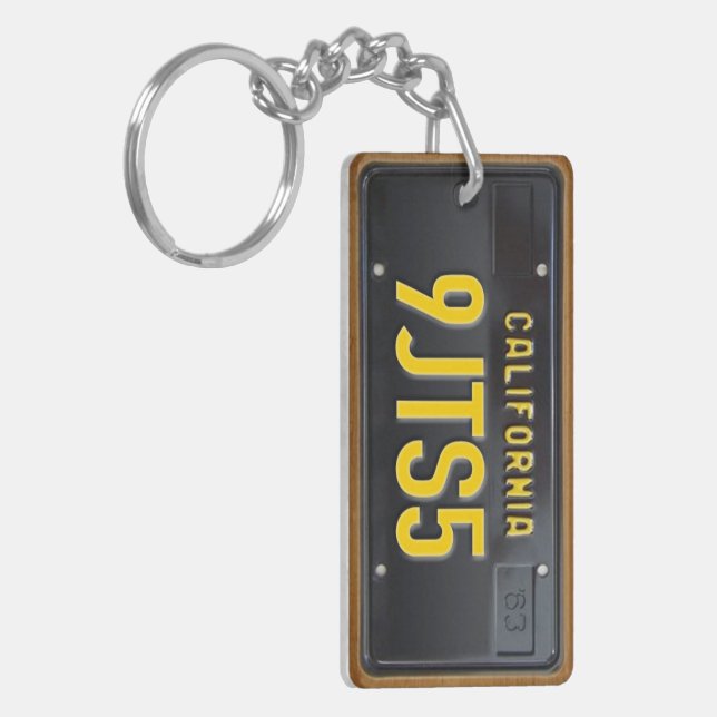 Kalifornien 1963 License Plate Keychain-ANPASSNING (Vänstra Framsidan)