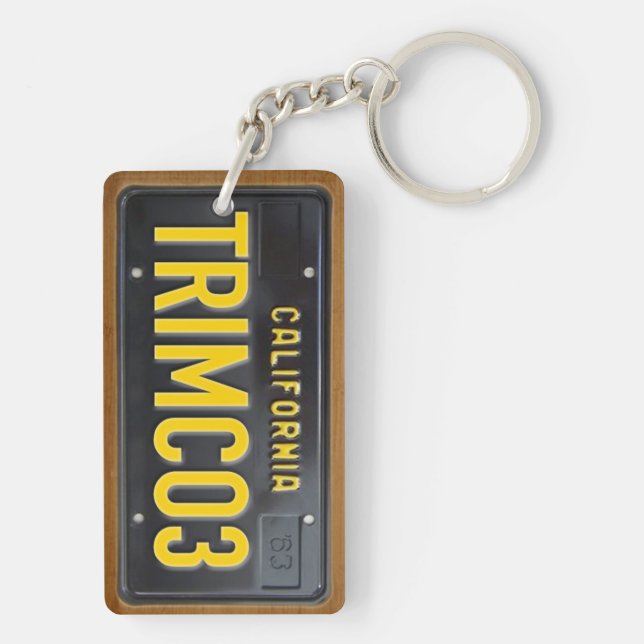 Kalifornien 1963 License Plate Keychain ANPASSNING (Baksidan)