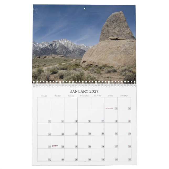 Kalifornien 2012 kalender (Jan 2027)