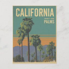 Kalifornien 29 Handflatan Retro Travel Art Vykort