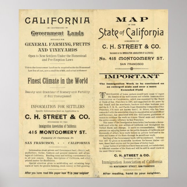 Kalifornien 2 poster (Framsidan)