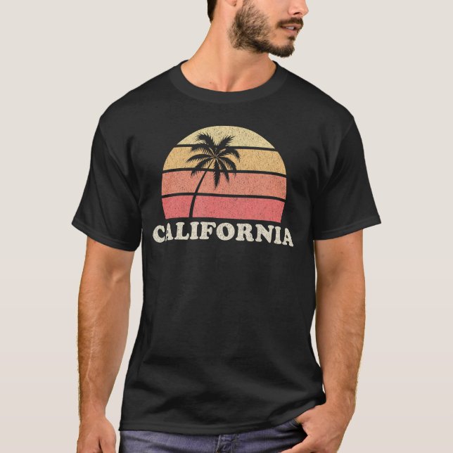Kalifornien 70S Throwback T Shirt (Framsida)