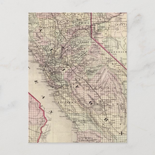 Kalifornien 7 vykort (Framsida)